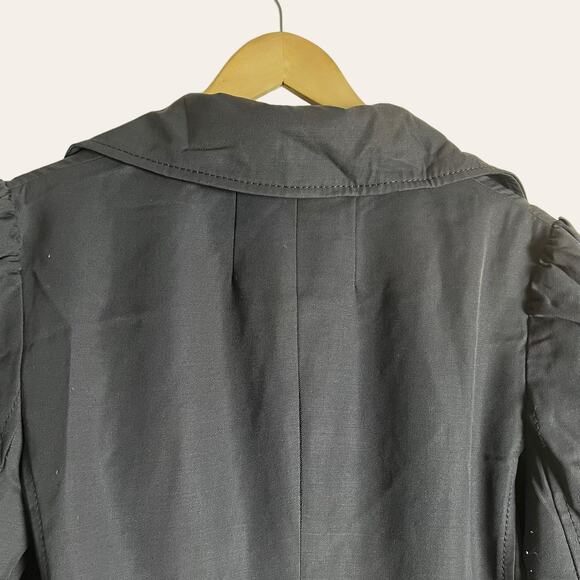 See by Chloe Vintage Y2K Black Double Breasted A-Line Trench Coat Size 10 - Picture 9 of 14